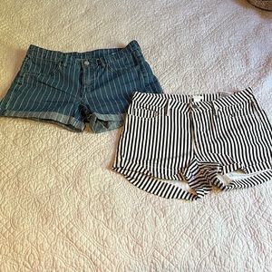 2 H&M Stripped Shorts